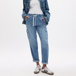 NWT Gap Easy Denim Cargo Joggers